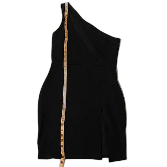prettylittlething Size 6 Black One Shoulder Keyhole Dress - Picture 4 of 8